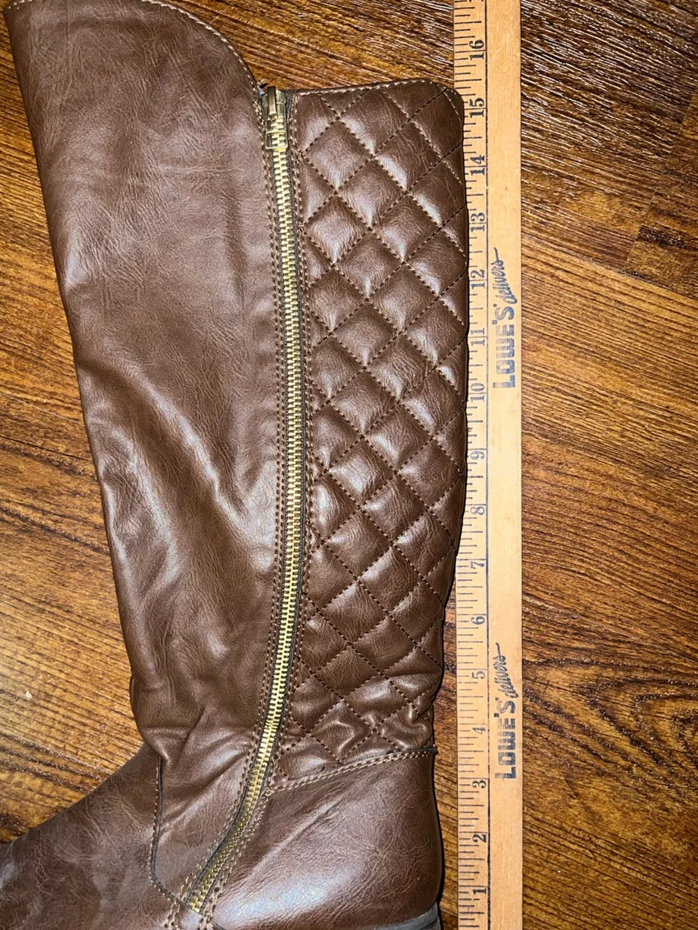 Mossimo Supply Co Quilted Knee High Zip Up Boot Bundle Brown and Black Size 8